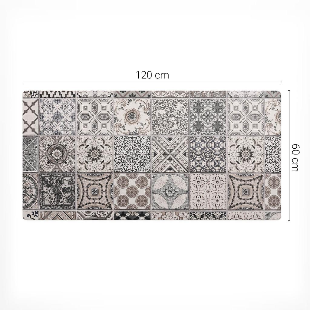 Protective Vinyl Mat For Companies And Offices Retro Style Tiles 120X60 Cm