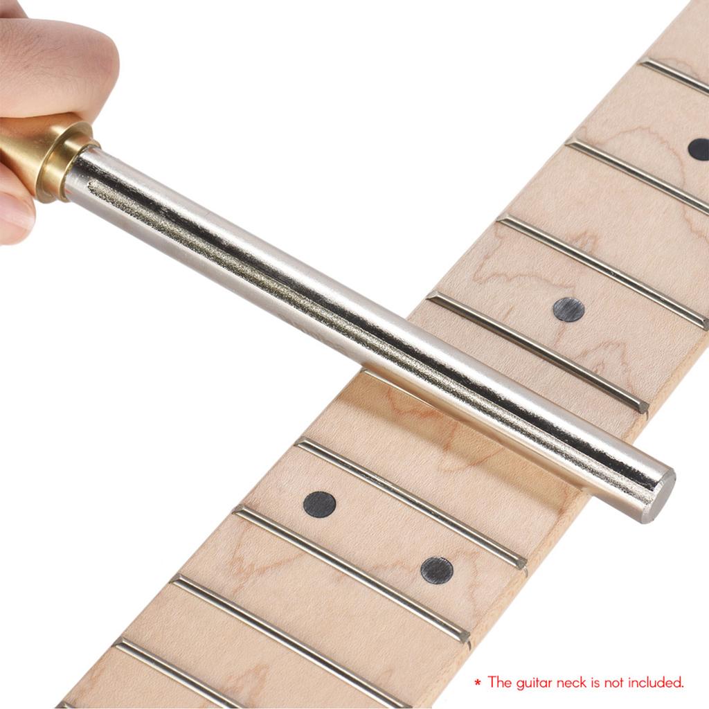 Guitar Fret Dressing Metal File with 3 Size Edges Wooden Handle Guitar Repair Maintenance Tool Luthier Tool