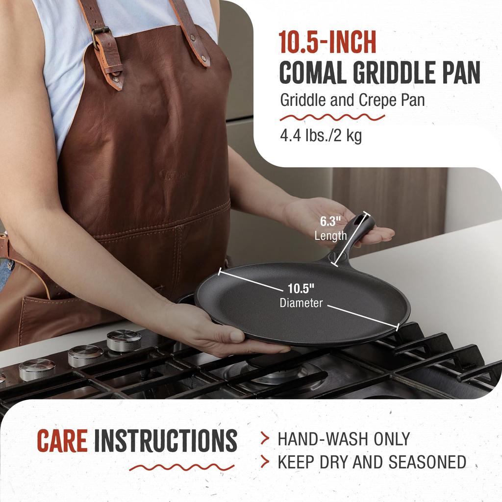 [VICTORIA] VICTORIA Victoria 10.5-inch Coma Griddle 26.5cm Seasoned with Anti-Sticky Coating [Genuine Japanese Product]