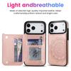 Mandala Card Pocket Leather Wallet Case For iPhone 17 Pro Max 16 15 Pro Max 14 13 12 11 Magnetic Metal Buckle Card Holder Back Cover