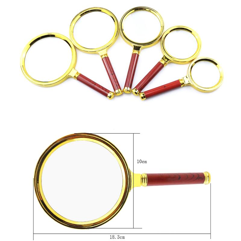 Portable Magnifying Glass 10X Handheld 60/70/80/90/100Mm Portable Magnifier