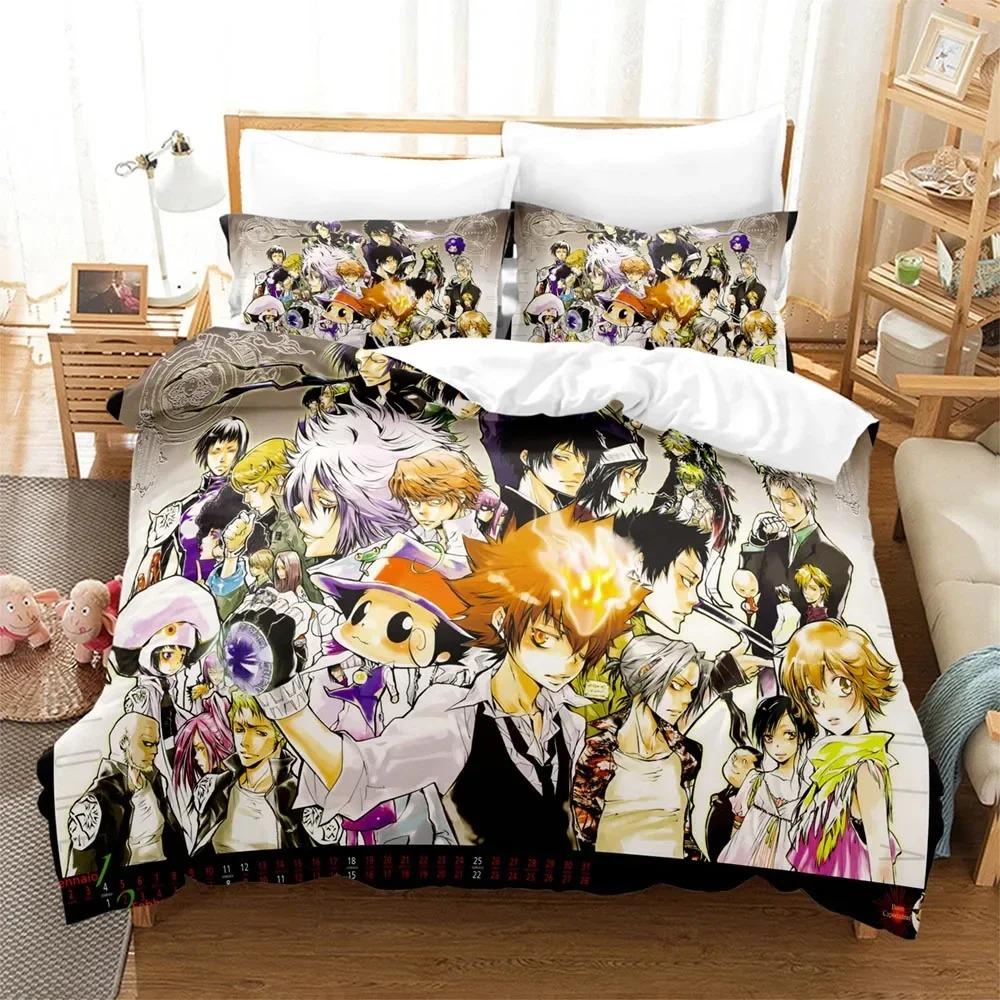 Comforter 3D Print Anime Hitman Reborn Bedding Set Boys Girls Twin Queen Size Bed Kids Adult Home Textileextile