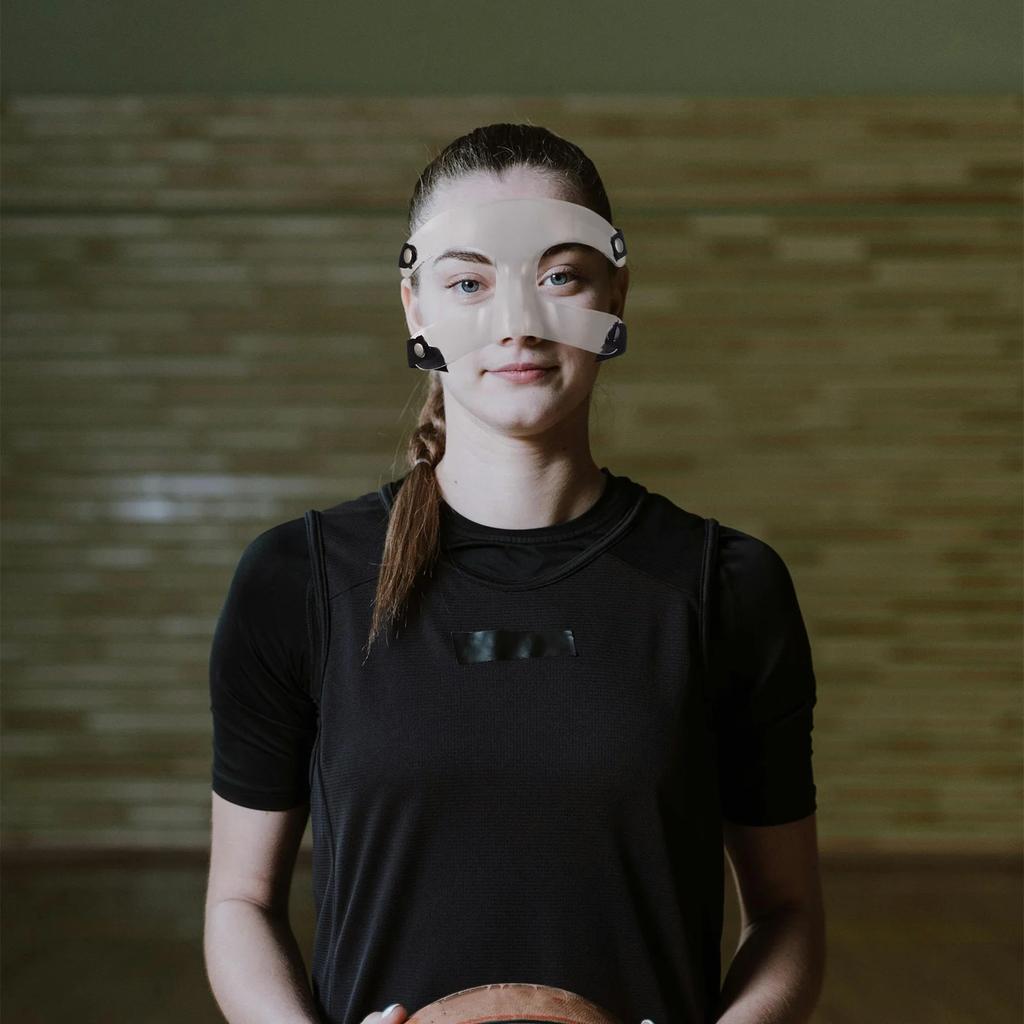 Clear Adjustable Nose Guard Nose Protection Face Mask for Men Women Basketball Soccer Sports Face Guard Athletic Protective Mask