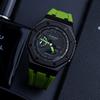 Casio Herren Flüssigkristall/Analog Dual-Display Serie Schwarze Uhr GA-2100-7A-