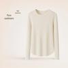 100% Pure Cashmere Ribbed Slim Fit Long Sleeve Sweater - Women's High Stretch Base Layer Top