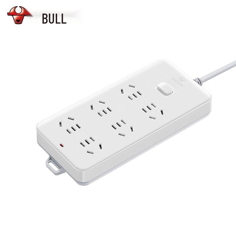 BULL GN-109K 6-Outlet Power Strip with Individual Switch