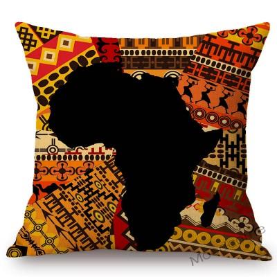 Africa Map Geometrics Home Decorative Sofa Throw Pillow Cover Nordic Cotton Linen African Pattern Cushion Cover Case Mudcloth