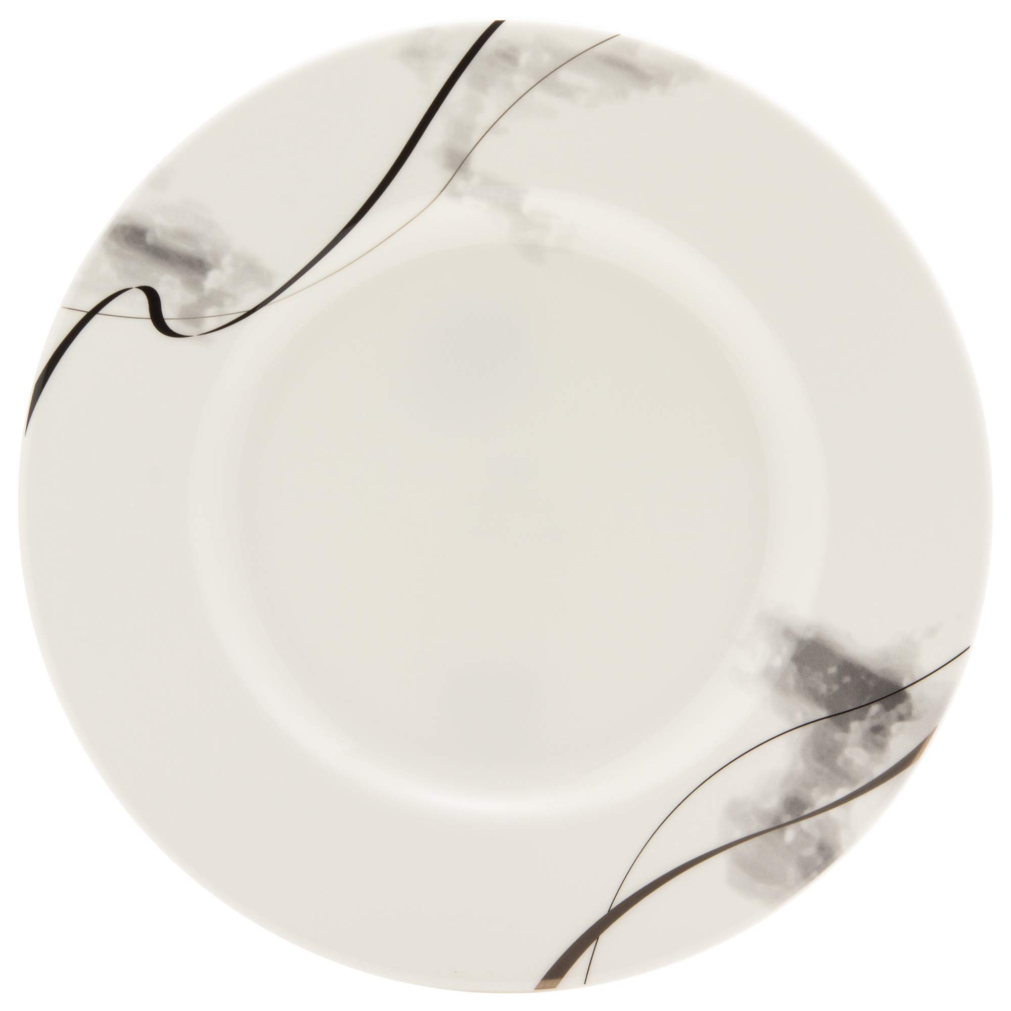 

NARUMI Plate, Sumi-Nagashi Design, Black, 23cm, Made in Japan, 52057-1582