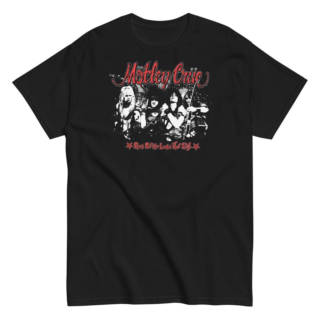 MerchMoment Motley Crue She's Got the Looks T-Shirt T-Shirt Black New