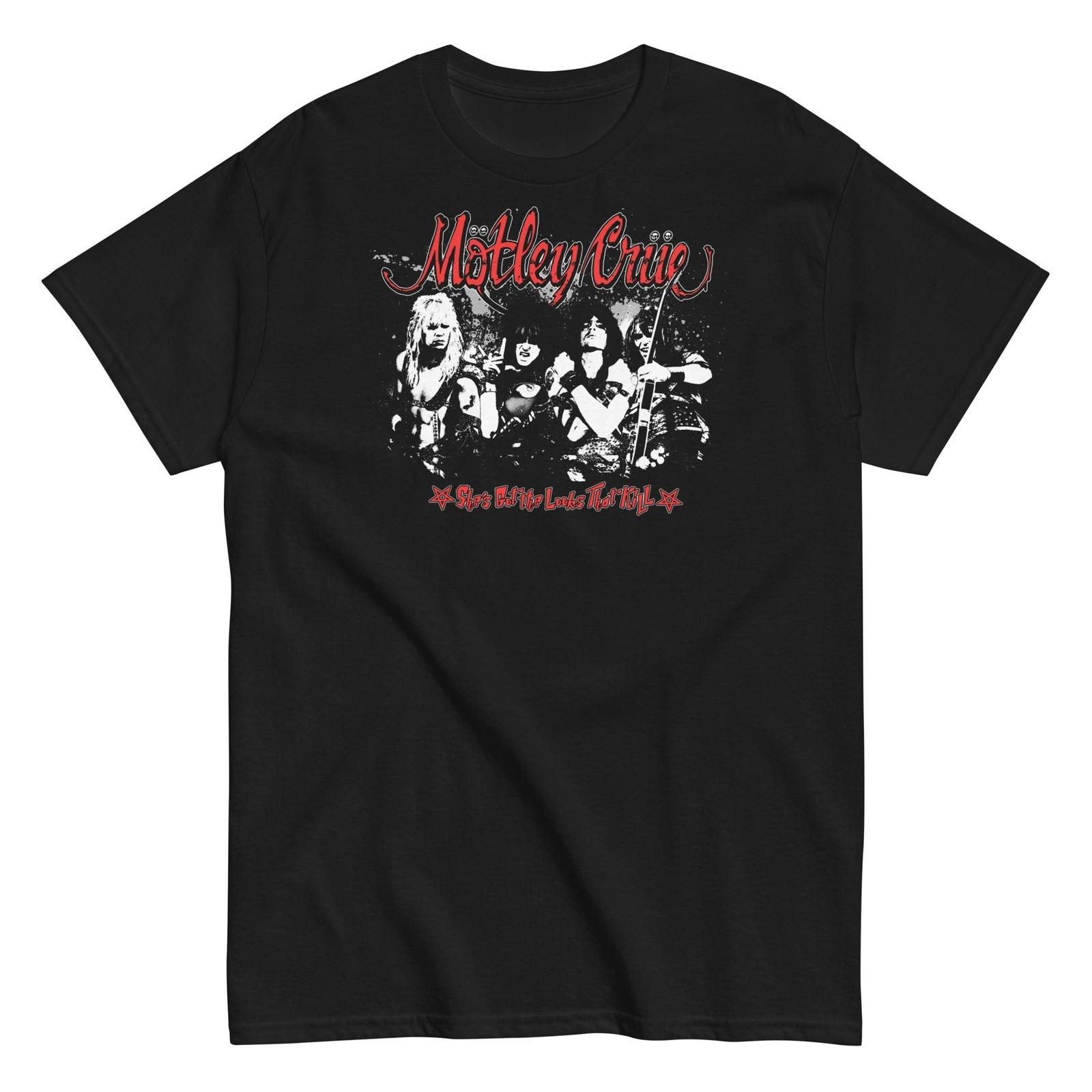 MerchMoment Motley Crue She s Got the Looks T-Shirt T-Shirt Black New XXXL