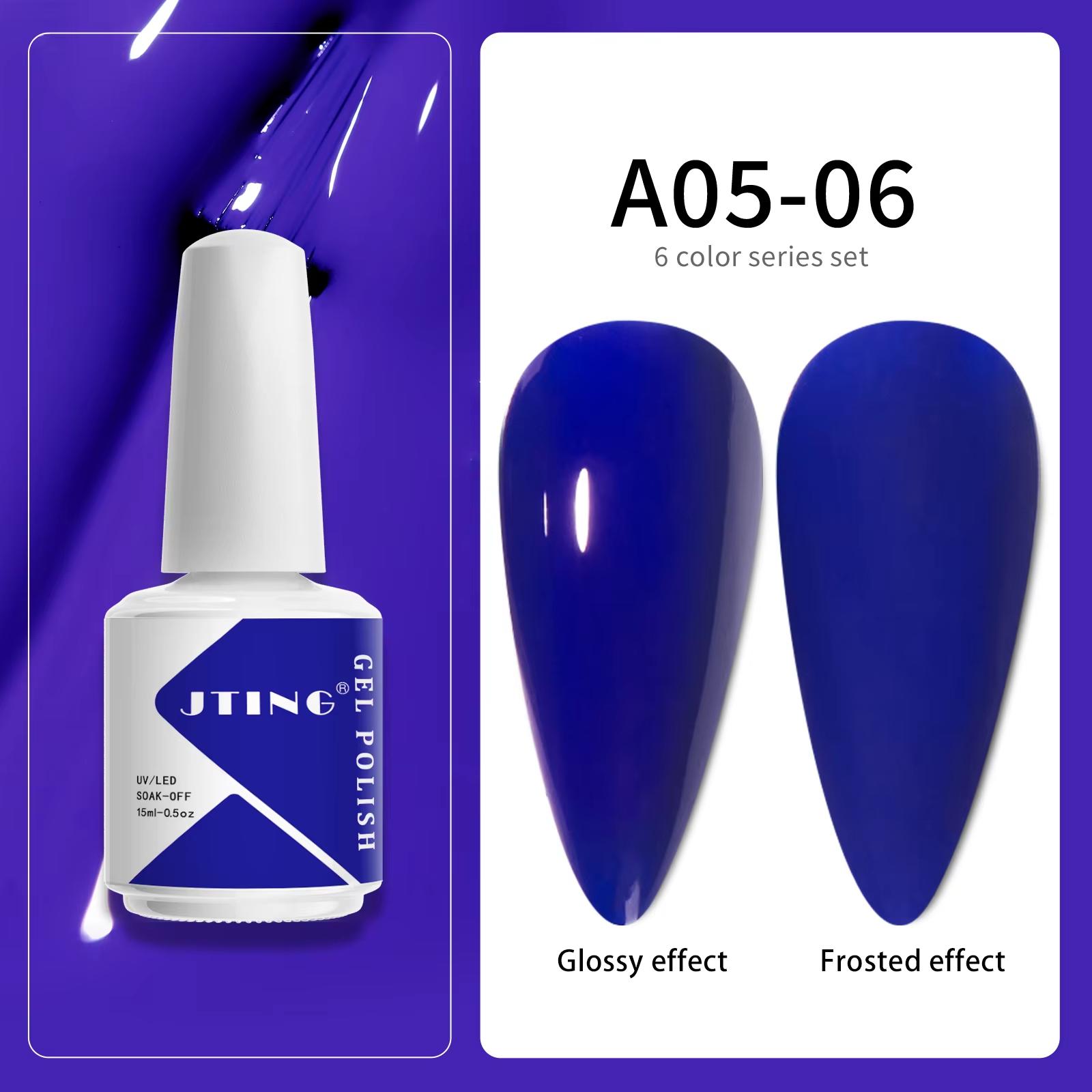 

JTING Professional Nail Supplies Factory Wholesale Semi Permanent 6 Colors Nail Uv Led Gel Polish Set Custom Private Label