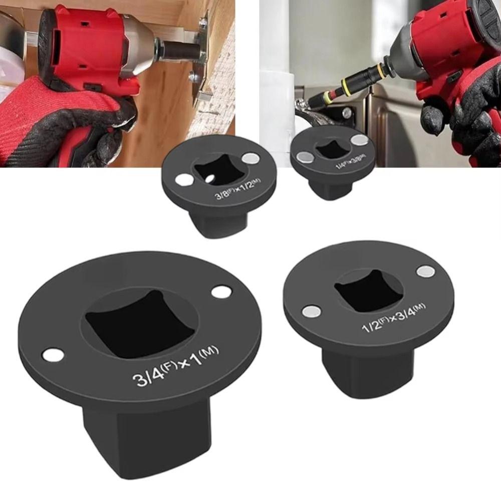 4Pcs Multi-function Drive Ratchet Adapter Portable Driver Socket Adapter  Wrench Accessory