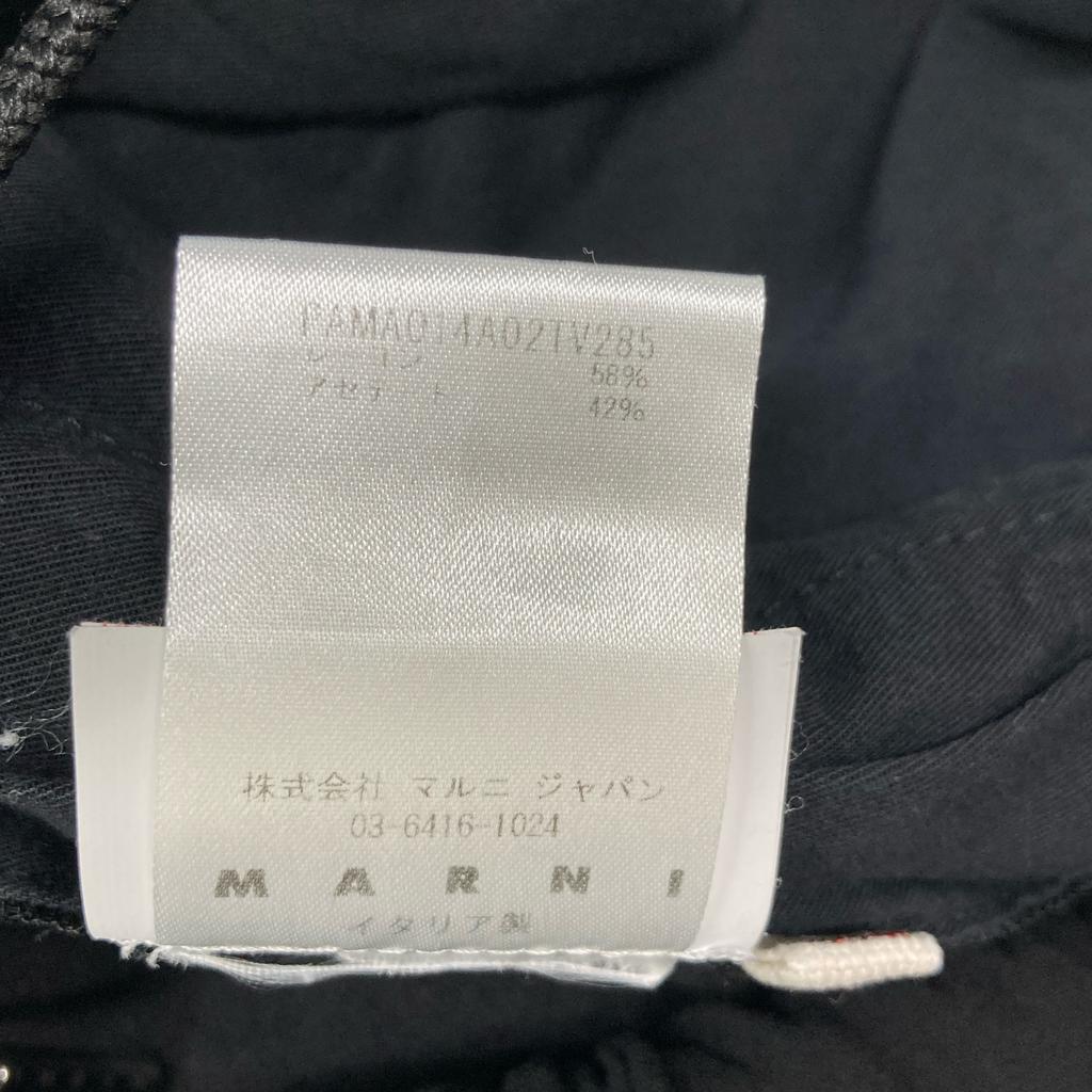 MARNI 20Stainless Steel Black Rayon Easy Pants Bottoms 42 blackUsed