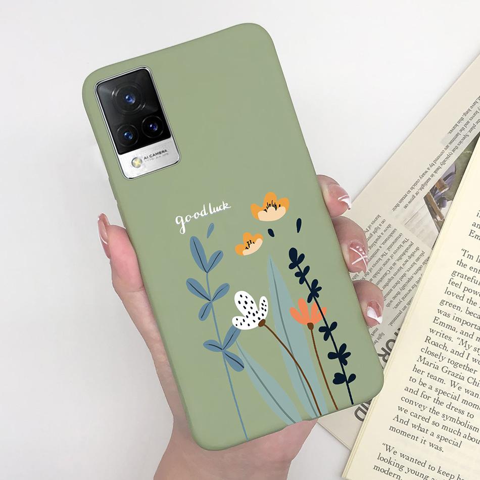 For Vivo V21 Case V2066 V2050 Soft Silicone Cute Painted Cover For Vivo V21E V 21 4g 5g Phone Cases Shockproof Bumper Slim Funda