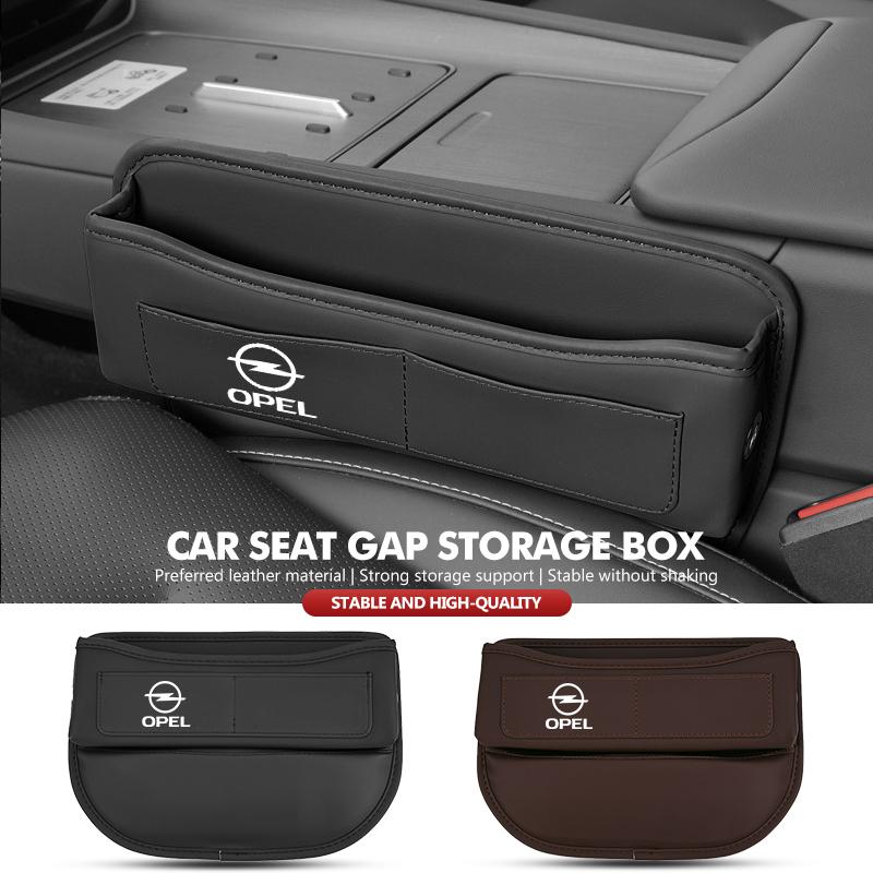 For Opel Car Seat Gap Box Leather Stowing Tidy Interior Accessories Corsa Mokka Astra Cascada Adam Insignia Meriva Vectra