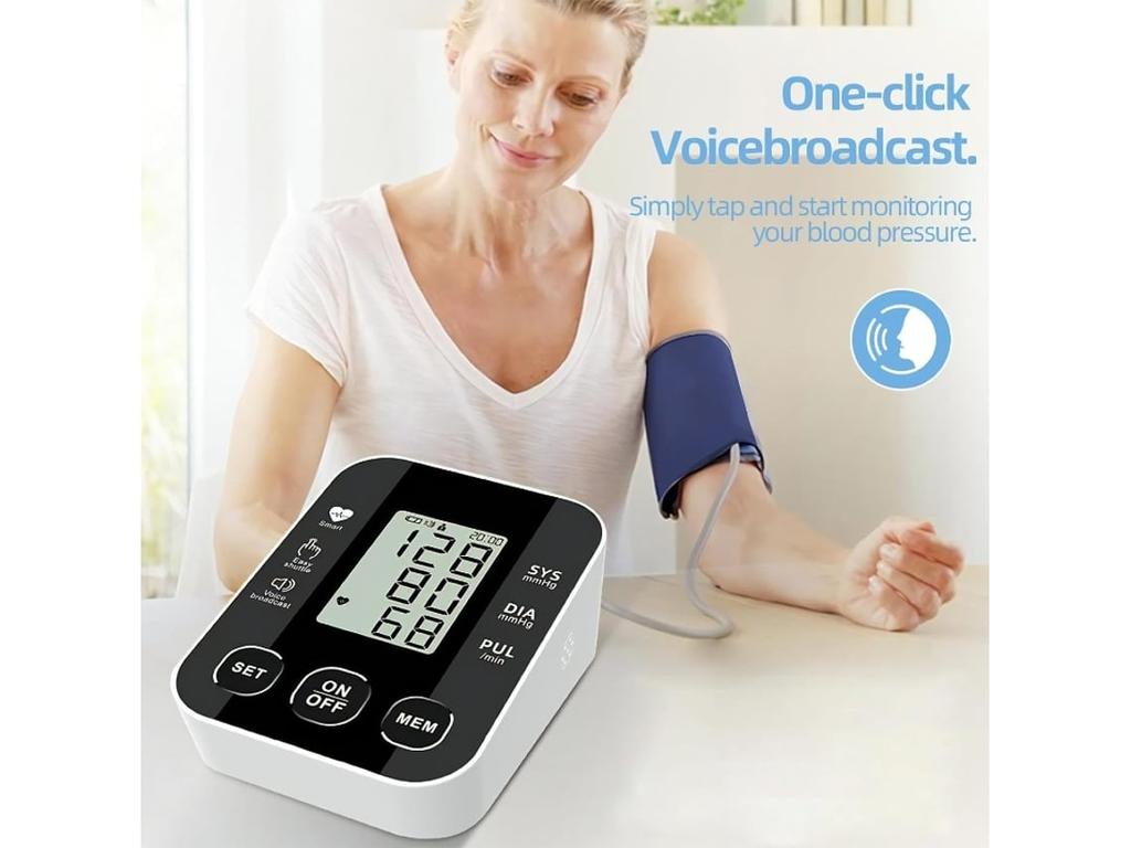 Elektronisches Blutdruckmessgerät, englische Sprachausgabe