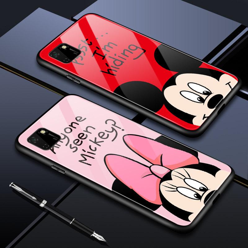 

Глянцевый чехол из закаленного стекла с рисунком Микки Минни Дональда Дейзи Дак Пух и Медведь для Huawei Honor