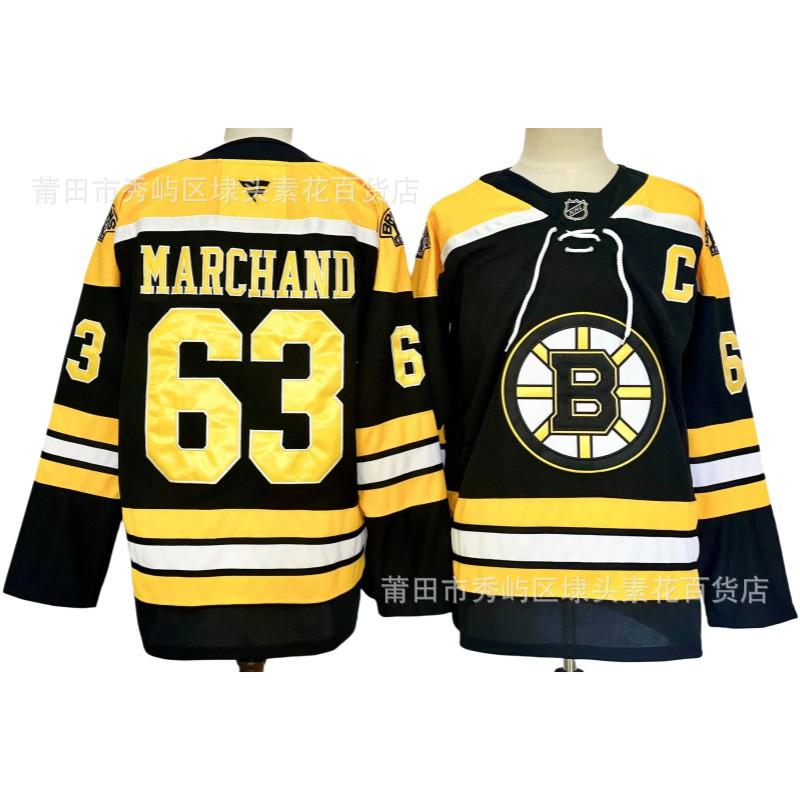 Maglia Personalizzata da Hockey su Ghiaccio Boston Bruins Ricamata Uniforme di Squadra Abbigliamento Sportivo da Uomo