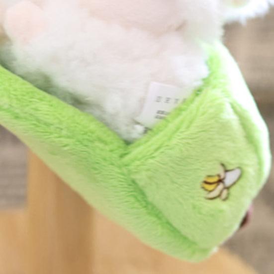 Adorable Sleeping Lamb Keychain, Soft Plush Sheep Stuffed Animal Pendant, Cartoon Slipper Position Key Ring for Bag Backpack, Cute Gift for Her