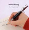 Brass Sandalwood Gun Handle Ballpoint Pen, Engravable Submachine Gun Design