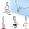 Charm Bead Components Plata Copper Metal Colors Bluetooth Headset Pendant Bead Component Compatible With Authentic Original Bracelet High Quality