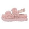 Oh Fluffita Lammfell Pantoletten Damen Sandalen Rosagrau 1120876-RSGRY