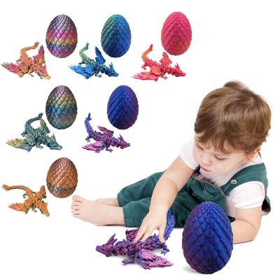 Dragon mystère avec œuf, dragon imprimé en 3D avec œuf, dragon flexible entièrement articulé avec œufs, jouet cadeau imprimé en 3D