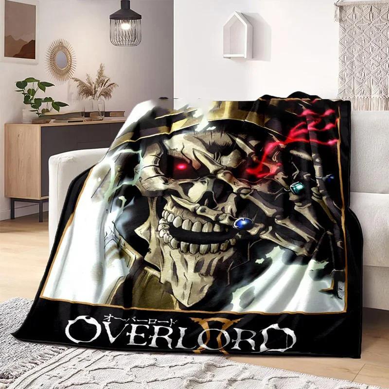 3D Print Overlord Anime Blanket Soft Sofa Cover Throw Blanket Fleece Tapestry Lightweight Warm Bed Blankets for Bedroom Couch