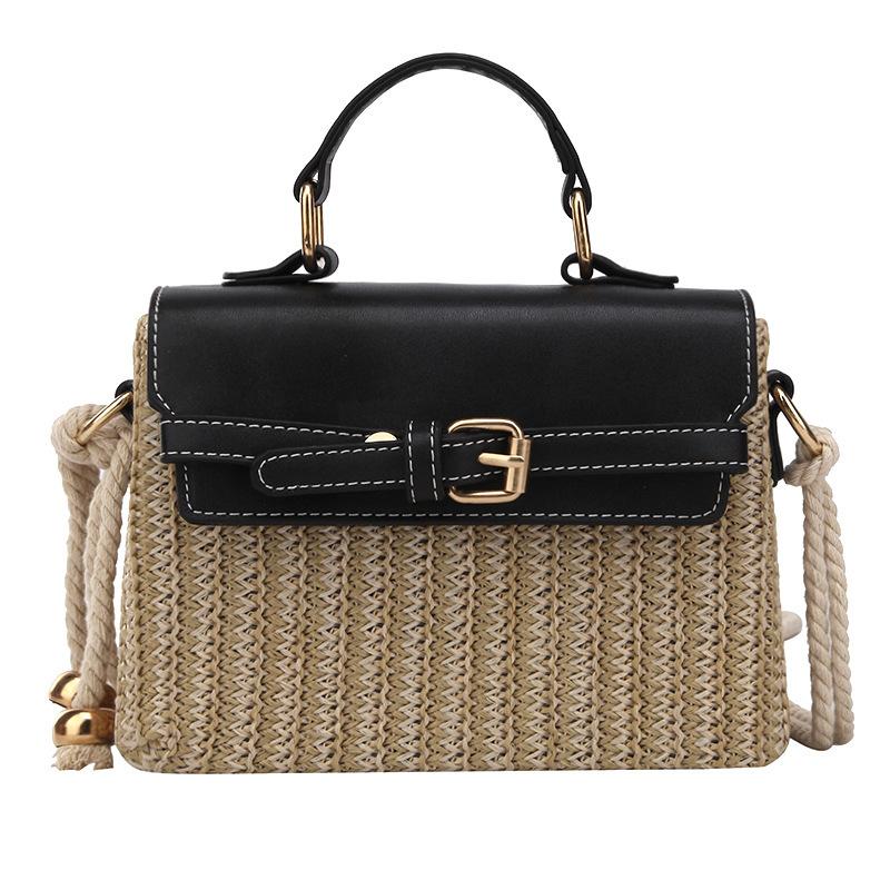 Small box bag women's 2025 new fashion Korean version woven shoulder bag messenger bag women's straw bag
