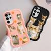 Cute Cat Case for Samsung Galaxy S24 S22 Ultra S21 S25 S23 Plus S20 FE A25 A26 Soft Phone Cover A36 A35 A24 A34 A55 A54