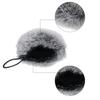 uxcell Mikrofon Fellwindschutzhülle für Mikrofone mit kurzem Haar, Weiß und Schwarz, 1 Stück
