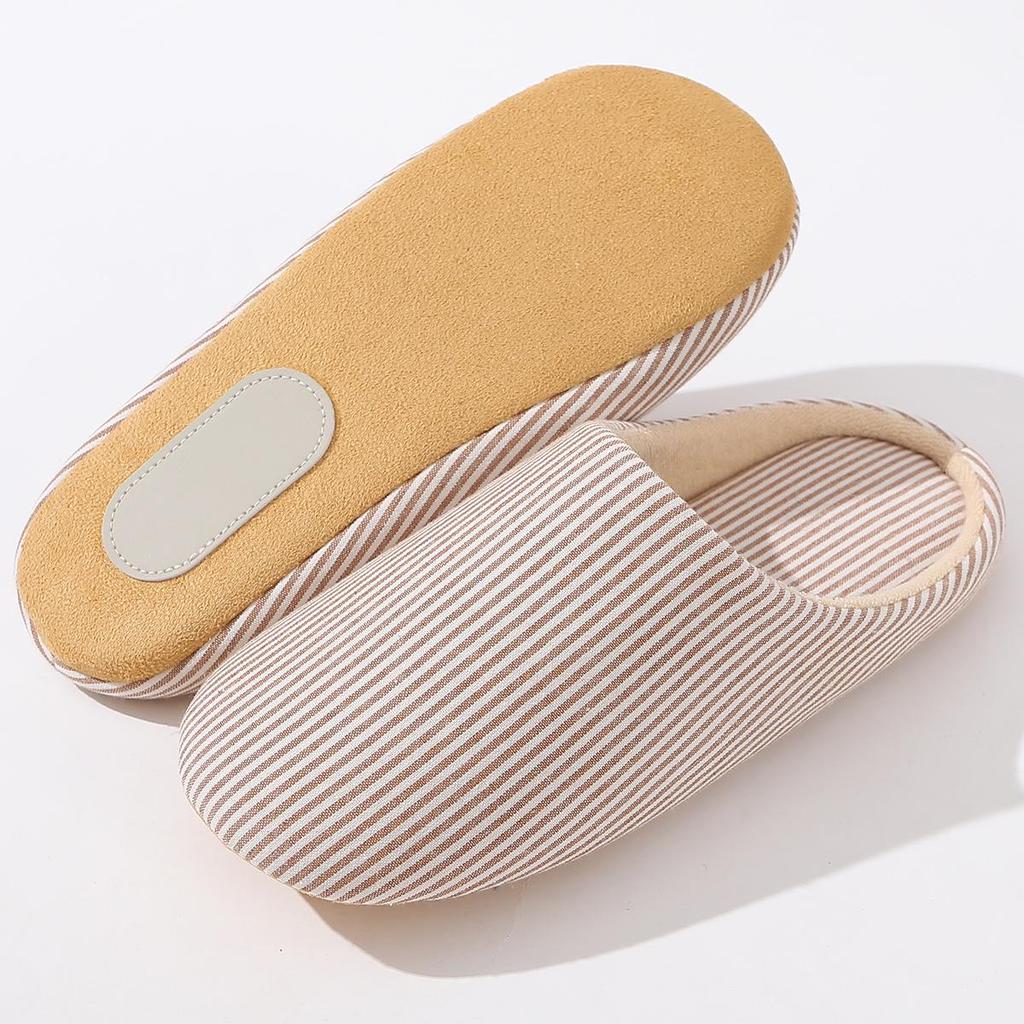 Pantofole da Donna in Cotone Silenziose a Punta Aperta - Suola Morbida in Tessuto, Lavabili in Lavatrice, Perfette per l'Autunno e l'Inverno in Casa
