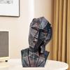 Human Face Showpiece, For Living Room, Bookshelf, Table - Black Copper Finish