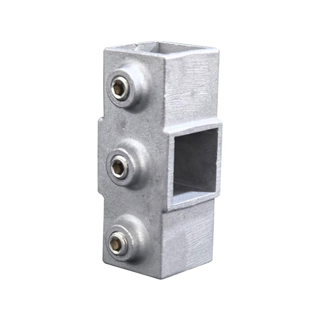 Conector de Tubo Quadrado de Liga de Alumínio Conexão de Reposição Fixador Junta Fixa Cotovelo de 3 Vias Acessório de Tubo Fácil de Instalar