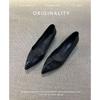 Super Soft Sheepskin~ Genuine Leather Pointed Tip Temperament Single Shoes Women's Shoes Light Mouth Commuting Shoes One Pedal French Simple 