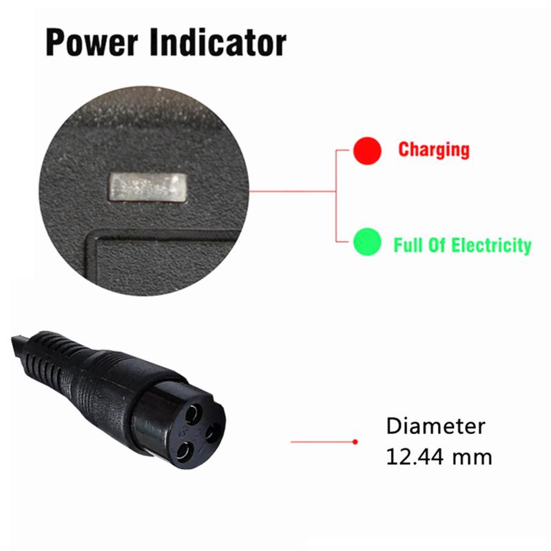 48V 2A Blei-Säure-Batterieladegerät für 55,2V Blei-Säure-Batterie mit GX16 3P Stecker