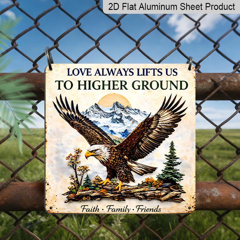 

2D Flat - 1pc Design Featuring A Majestic Eagle Theme, Perfect As A Gift for Those Who Value Family, Friendship, and Faith, Showcases An Eagle on A 20*20cm