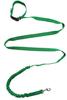 Dog Leash with Shock Absorber 380cm GREEN Adjustable HandsFree Made In Poland