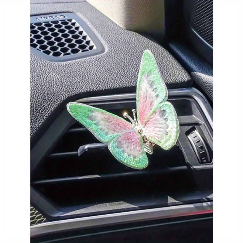 1pc Embroidered Butterfly Car Air Conditioning Vent Decoration That Moves