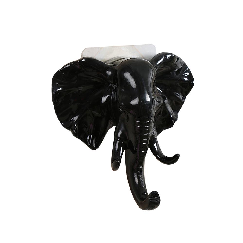 Elephant Head Self Adhesive Wall Door Hook Hanger Bag Keys Sticky Holder