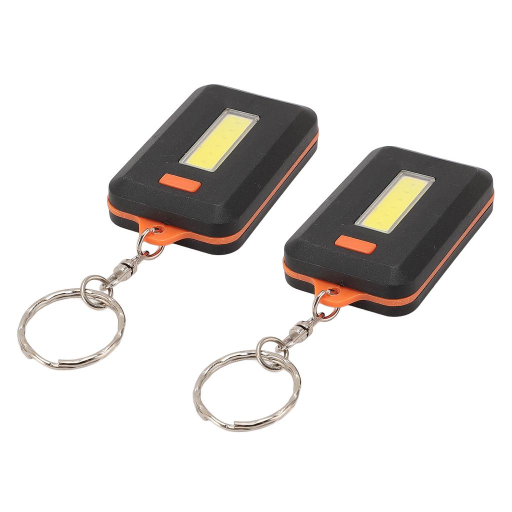 2Pcs Mini Emergency Light Portable Pocket Key Chain Flashlight for Outdoor Cycling Fishing