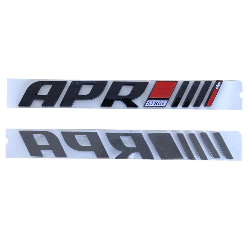 3d ABS Chrome Black Logo APR Emblem Letters Car Trunk Badge Decal For A4 A5 S4 B8 A3 A7 APR Sticker Accessories