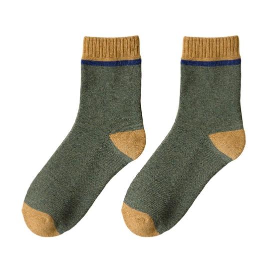 

Спортивные носки Стильные махровые мягкие зимние теплые мужские уличные носки One Size зелёный