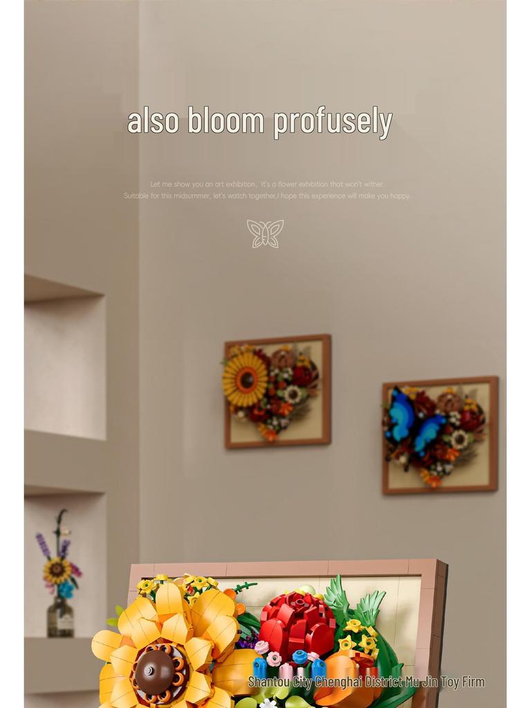 Blooming Series 3D Eternal Flower Photo Frame Toy and Desktop Ornament - Teacher's Day Gift