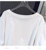 Plus Size Slimming Mid-Length Short-Sleeve T-Shirt (200/300/350 Jin) for Women