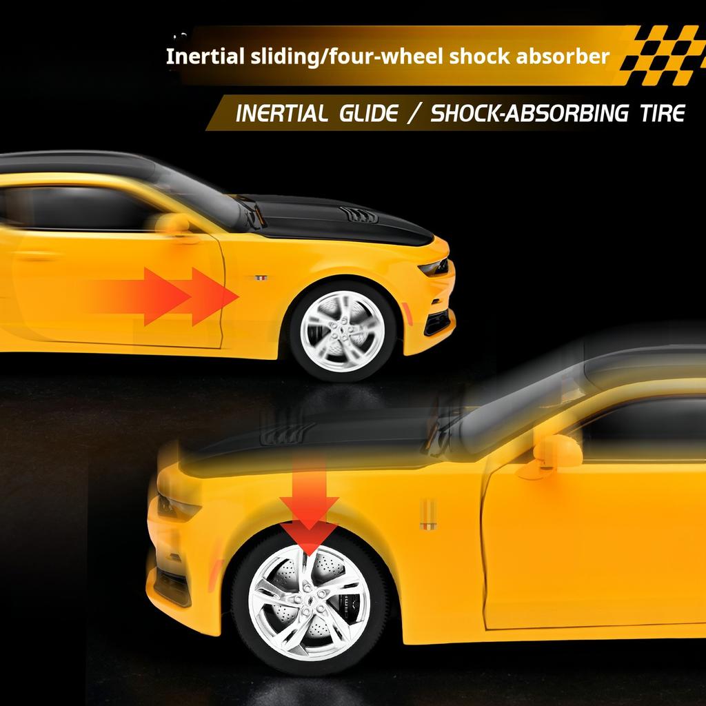 1:18 Skala Bumblebee Chevrolet Camaro Diecast Modellauto Kinderspielzeugauto Licht & Ton Sammlerstück Ausstellungsstück