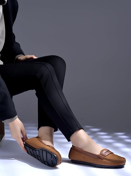 Shoetopia Upper Suede Detailed Loafers For Women & Girls