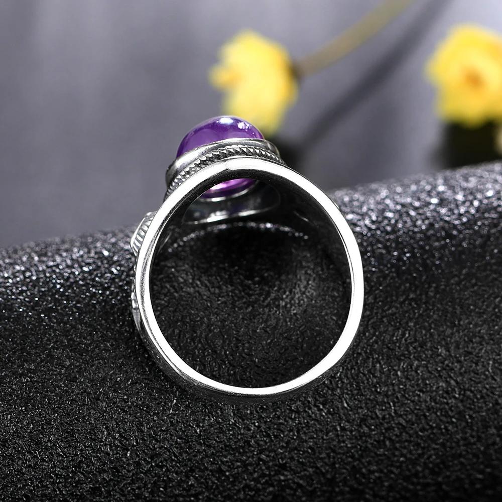 Nasiya Natural Amethyst CopperJewelry Rings Men For Women Party Wedding Anniversary Engagement Gifts Fine Jewelry
