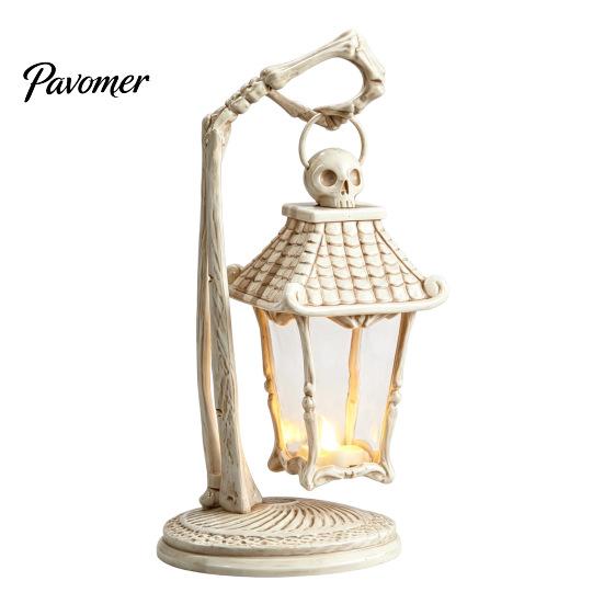 Unique Skeleton Gift for Goths LED Hand Lantern, Gothic Bone Table Lamp, USB Flameless Lamp Powered Spooky Decorative Light Halloween Party,