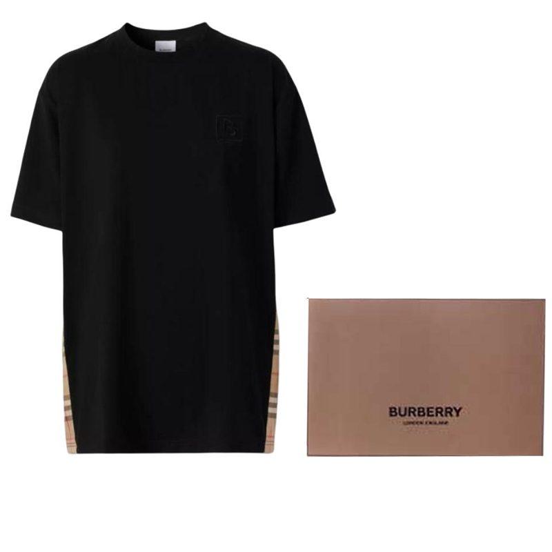 Burberry FW22 Loose Fit Short Sleeved T Shirt Women's Black 80615521